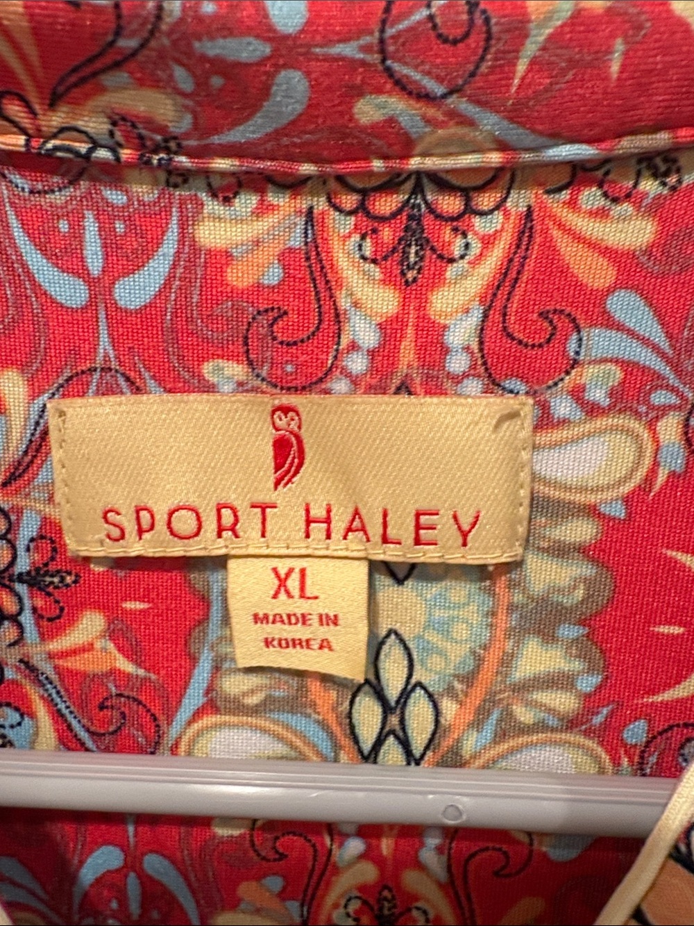Sport Haley Red Floral Sleeveless Tie-Front Camisole ptp 22-24 length 29 - Picture 2 of 5